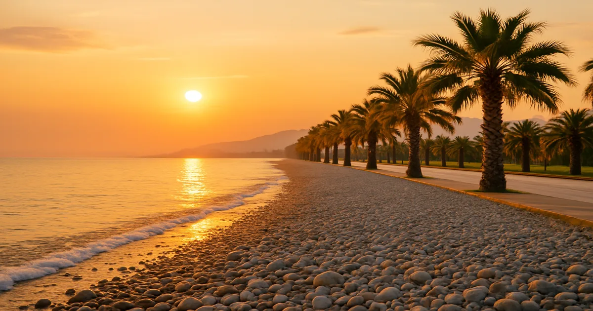 The Black Sea coast of Georgia — shoreline and beaches