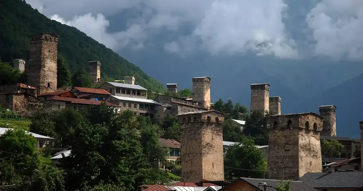 Mestia and its Svan towers, home of surnames ending in -ani