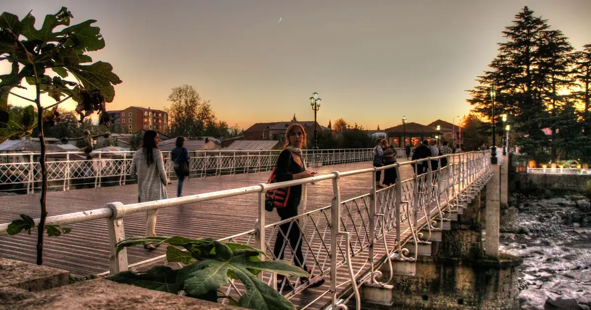 The White Bridge in Kutaisi, where What Do We See When We Look at the Sky? was filmed