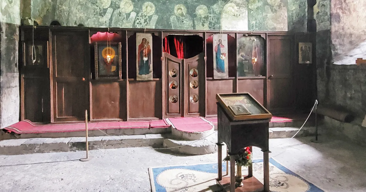 The Church of the Dormition in Vardzia cave monastery