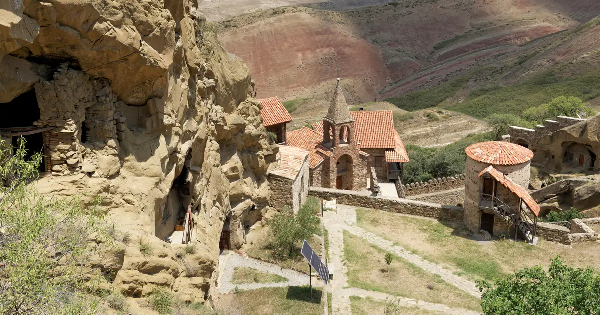 Cave cells and church of the David Gareja monastery