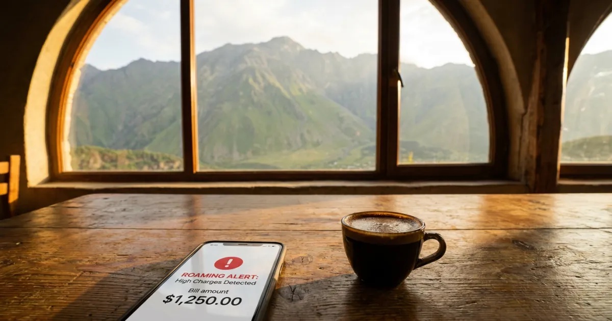 Roaming in Georgia 2026 — Rates, Hidden Fees, How to Save 10x