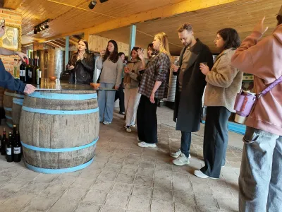 Wine tasting at a Kakheti winery